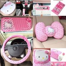 Pink Cat Car Styling Car Interior Accessories Car Steering Wheel Cover Safty Belt Handbrake Gears Cover Buy Cheap In An Online Store With Delivery Price Comparison Specifications Photos And Customer Reviews