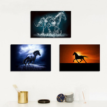 Abstract Horse Canvas Painting Posters and Prints Nordic Wild Animal Scandinavian Art Modern Wall Picture For Living Room 2024 - buy cheap