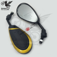 gold motorcycle rearview mirror motorbike Accessories motocross ATV Backup mirror Off-road dirt pit bike scooter side mirrors 2024 - buy cheap