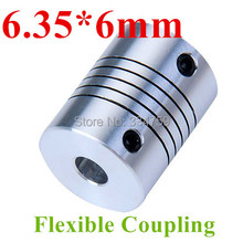 Flexible coupling 6.35x6mm shaft coupling OD19mm*25mm flexible shaft 6.35mm 6mm for cnc parts stepper motor 2023 - buy cheap