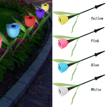 Solar Powered Led Garden Lamp Tulip Solar Garden Lawn Light Lamp Night Decoration 600mAh LED Solar Flower Light 2024 - buy cheap