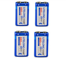 4 unids/lote de baterías de litio recargables de 9 voltios, batería de iones de litio súper grande de 880mAh, 9 v, garantía del fabricante, Envío Gratis 2024 - compra barato