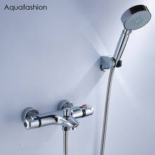 Shower Faucet Sets Modern Thermostatic Bathroom Bath Shower Mixer Tap Valve Thermostatic Shower Faucet 2024 - buy cheap