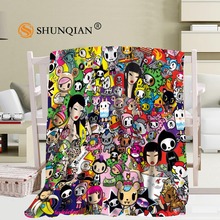 Custom Tokidoki Coral  Blankets Travel Sofa Falafel Blankets Soft Fluffy Warm 56x80inch 50X60inch 40X50inch 2024 - buy cheap