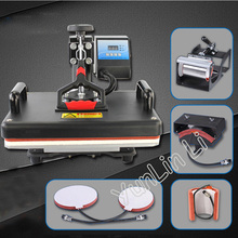 6 in 1 30*38cm T-shirt Swing Away Heat Press Machine/ Shaking Head Heat Transfer Sublimation Machine 2024 - buy cheap