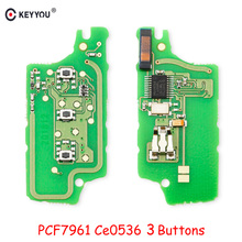 Keyyou para citroen c2 c4 c5 picasso 2008 para peugeot 407 407 307 308 607 pedir remoto chave placa de circuito eletrônico 3 botão ce0536 2024 - compre barato