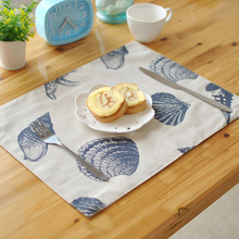 Tapetes de mesa de algodão estampados, 6 fábricas 40*30cm, isolamento térmico, para sala de jantar, unissex 2024 - compre barato