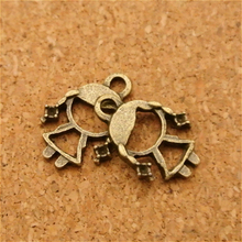 100pcs/lot 17x12mm Antique Bronze/Silver Alloy Little Girl Pendant Fit DIY Necklace Bracelet Charm Jewelry Findings Components 2024 - buy cheap