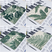 Tropical Plant Dining Napkin Fabric Napkins Matting Wedding Napkin Linen Cloth Serving Table For Weddings Tea Towels For Kitchen 2024 - buy cheap