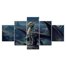 Abstract Dragon Knight Poster Fantasy Scene Knight Fighting Dragon HD Print Canvas Paintings Wall Art Bedroom Home Decor Picture 2024 - buy cheap