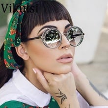 Italy Luxury Round Sunglasses Brand Designer Ladies Oversized Mirror Sunglasses Women Diamond Sun Glasses Female Oculos De Sol 2024 - buy cheap