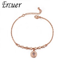 ERLUER Trendy Women Bracelet & Bangles Charm Rose Gold Wedding Chain Bracelets for Girl Party Friendship Valentine Gifts Jewelry 2024 - buy cheap