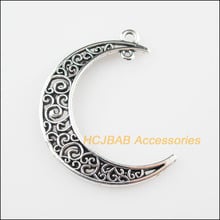 Fashion 10Pcs Tibetan Silver Color Flower Moon Charms Pendants 30x40mm 2024 - buy cheap