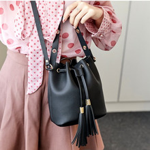 Mini Bucket Shoulder Bag for women messenger bags tassel design female Crossbody Bag PU Leather Small Purse and handbag bolsas 2024 - buy cheap