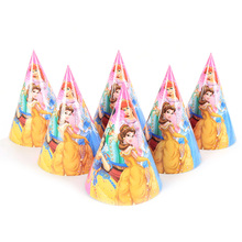 Gorros de fiesta de princesa para niños y niñas, sombrero de fiesta de feliz cumpleaños, suministros de decoración de fiesta de Navidad, 6 unids/lote 2024 - compra barato