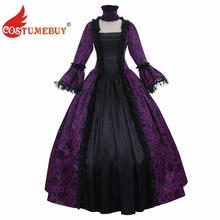 Vestido cosplay roxo medieval feminino l920, vestido cosplay retrô para baile de casamento 2024 - compre barato