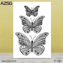 AZSG Transparent big butterfly Clear Stamps/Seals For scrapbooking DIY Card Making/Album Silicone Decoration crafts 2024 - buy cheap
