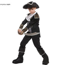 Костюм пирата капитана на Хэллоуин для мальчиков; Детский костюм воина Джека Воробья; карнавальный костюм Пурима; маскарадный костюм 2024 - купить недорого