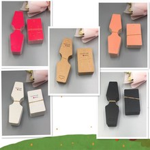50pcs 12x4.5cm Paper Necklace Cards+50pcs 6.5x5cm Paper Earring Cards,Fashion Jewelry Accessories Displays Packaging Cards 2024 - buy cheap