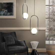 Lámpara colgante LED de diseño de burbujas de vidrio de hierro nórdico Postmodern para comedor cocina restaurante 2024 - compra barato