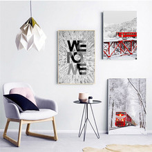Nordic Home Wall Backdrop Decor Nordic Snow Scenery Canvas Art Painting Decor Print Living Room Poster  Wall Art Picture Decor 2024 - buy cheap