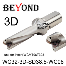 BEYOND WC-brocas de perforación en U, 3D, 38,5mm, WC32-3D-SD38.5-WC06, WCMT, WCMT06T308, Indexable, insertos de carburo, herramienta de torno CNC 2024 - compra barato