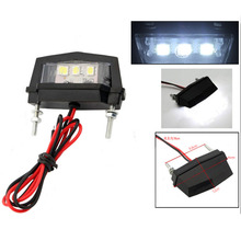 Motocicleta Universal blanco luz LED de matrícula 12V 1W trasera luz en forma de número para BMW, Honda, Kawasaki Yamaha Suzuki E-mark 2024 - compra barato