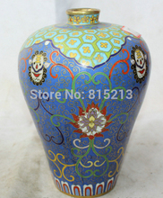 Bi001320-florero de 10 "marcado China dynasty China palace Cloisonne Bronze GLD, botella de flor 2024 - compra barato