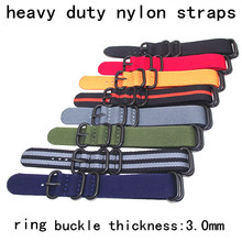 Wholesale 10PCS/lot Heavy duty nylon straps 20mm 22mm 24mm Nylon Watch band NATO strap zulu strap watch strap ring buckle 2024 - buy cheap