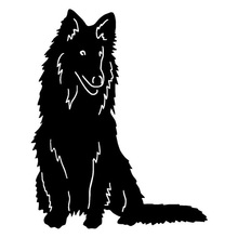 12.7*10.2CM Collie Rough Dog Car Stickers Personality Vinyl Decal Car Styling Truck Decoration Black/Silver S1-0904 2024 - buy cheap