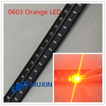 500pcs SMD 0603 LED Orange Chip Surface Mount (1608) 20mA 2V Light Emitting Diode Lamp 610nm Bulb Electronics Components for PCB 2024 - buy cheap