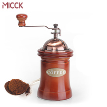 MICCK Retro Elegant Wooden Manual Coffee Grinder Portable Eco-friendly Coffee Hand Mill Coffee tools Beans Pepper Spice Grinder 2024 - buy cheap