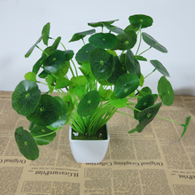 5pc 12 Fork 12 Leaves Artificial Lotus Leaf Green Imitation Fern Plastic Artificial Grass Leaves Plant for Home Wedding Decor 2024 - buy cheap