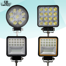 Luz Led de trabajo CO LIGHT todoterreno 4x4 de 4,3 ", para camión, 27W, 48W, 63W, DRL, blanco, ámbar, 12V, 24V, luces Led de conducción para Tractor, ATV, Lada 2024 - compra barato