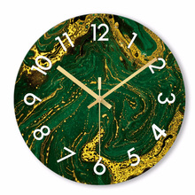 Mármore ouro Relógio de Parede Simples Relógio de Parede Relógio Criativo Nordic Moderna de Mármore Decorativo para Sala de estar Cozinha Quarto Escritório 2024 - compre barato