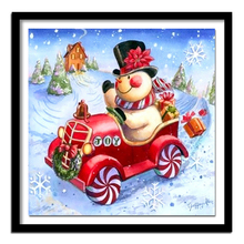 Natal boneco de neve pintura diamante ponto cruz needlework artesanato presente quadrado cheio resina diamante bordado kits 2024 - compre barato