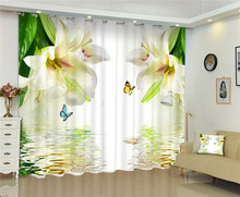 Cortinas opacas 3D personalizadas con estampado de flores chino, para sala de estar, dormitorio, Hotel, ventanas, Cortinas para almohada Rideaux 2024 - compra barato