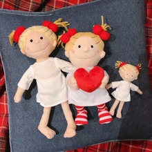 Mini muñecas de felpa y vestido con relleno para niñas, juguete de moda suave para niñas pequeñas, para regalo de cumpleaños 2024 - compra barato
