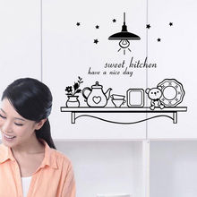 Adesivo de vinil decalque arte letras da moda doce cozinha removível decoração de casa adesivos de parede de casa 2024 - compre barato
