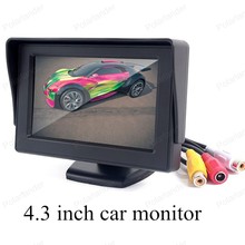 Pantalla LCD TFT a Color de 4,3 pulgadas para aparcamiento de coche, monitor de visión trasera plegable para cámara reversa de respaldo 2024 - compra barato
