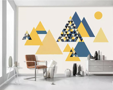 beibehang Custom wallpaper 3d mural modern minimalist geometric mottled triangle living room background wall papers home decor 2024 - buy cheap