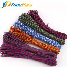 YoouPara 4mm Paracord 550 Rope 252 Colors Type III 7 Stand 50FT Paracord Parachute Cord Rope Survival kit DIY Bracelet Wholesale 2024 - buy cheap