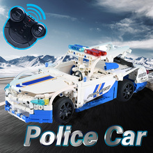 CaDA Police Remote Control Building Cad Blocks Cars GT Sports Model DIY Technic Series RC Building Block Toy Car Gift 2024 - buy cheap