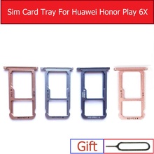 Genuine Micro SD & SIM Card  Tray For Huawei Honor Play 6X BLN-AL10 L21 L22 L24 Sim & Memory Card Connector Holder Repair 2024 - buy cheap