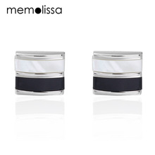 Memolissa 3 Pairs Black Matches with White Fashion Brand Cuff Botton High Quality Copper Cuff links 2024 - buy cheap