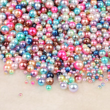 Cuentas de perlas de imitación de ABS acrílico, tamaño mixto, sin agujero, 4/6/8/10mm, redondas, sueltas, para fabricación de joyería, accesorios DIY, 250 Uds. 2024 - compra barato