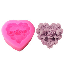 Силиконовая форма для мыла в виде сердца, розы, цветка, банта, «сделай сам», шоколадная форма для мыла, товары для рукоделия 3d 2024 - купить недорого