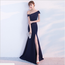 New Simple Elegant Mermaid Evening Dress Gown One Shoulder Sexy High Slit Cheap Prom Long Dress Party Gown Vestido Noche 2024 - buy cheap