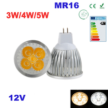 Bombillas LED de alta potencia 3W 4W 5W MR16 focos Led regulables de 12V lámparas blancas naturales cálidas/frías para el hogar 2024 - compra barato