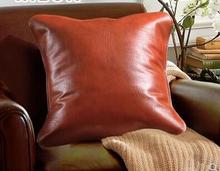 Funda de cojín de cuero PU, cubierta de almohada de cuero PU, cubierta de almohada de madera para sofá, decoración del hogar para coche 2024 - compra barato